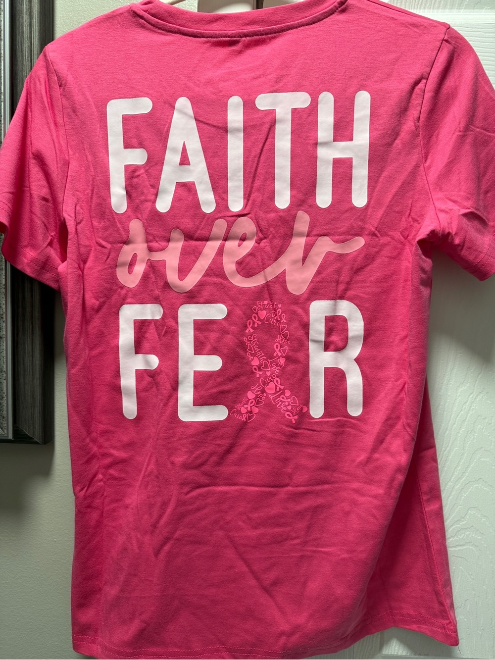 Pink "Faith Over Fear" Graphic Tee